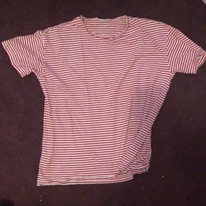 Striped red and white ZARA trafaluc shirt